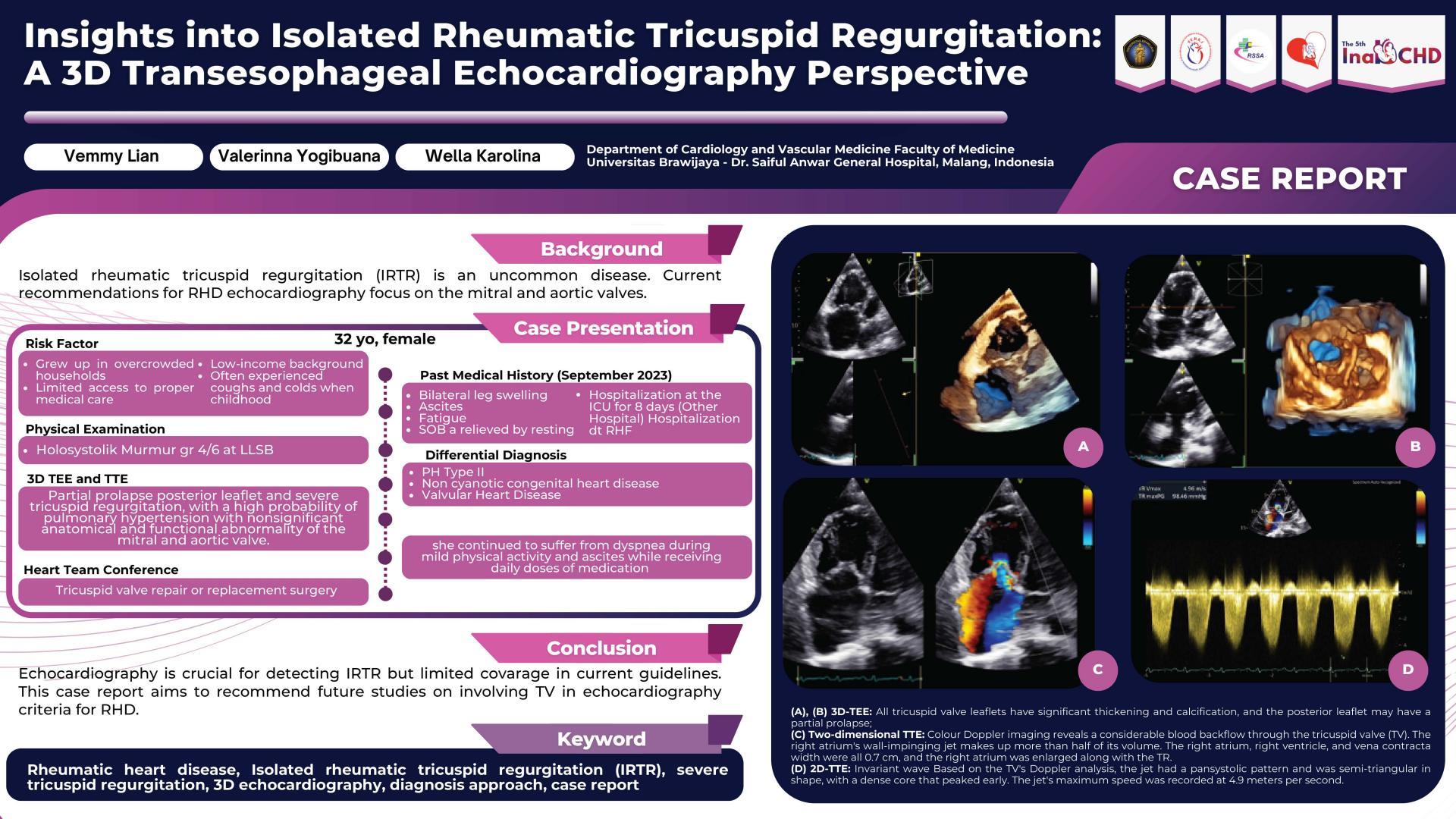 Insight into Isolated Rheumatic Tricuspid Regurgitation A 3D Transesophageal Echocardiography Perspective